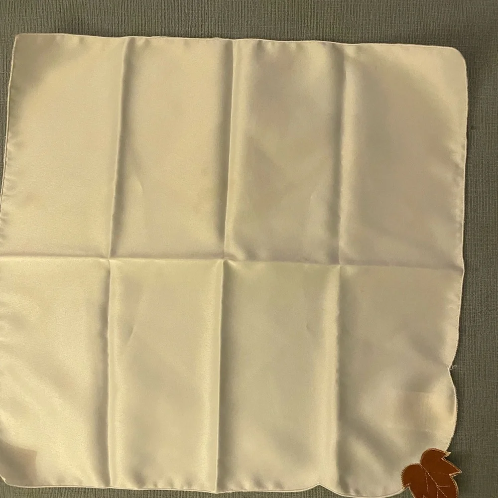 Napkins Cloth Leaf Cream Brown - 5 in set